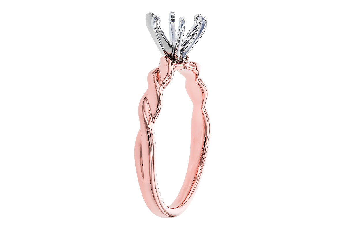 Allison Kaufman Engagement Ring Semi-Mount in 14K Rose Gold (L7843), alternate view
