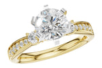 Allison Kaufman Diamond Engagement Ring Semi-Mount in 14K Yellow Gold, 0.32 ctw