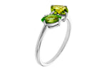 Allison Kaufman Peridot, Tsavorite & Diamond Ring in 14K White Gold, 1.32 ctw, alternate view