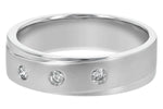 Allison Kaufman Diamond Men's Wedding Band in 14K White Gold, 0.13 ctw, alternate view