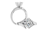 Allison Kaufman Diamond Engagement Ring Semi-Mount in 14K White Gold, 0.06 ctw, alternate view
