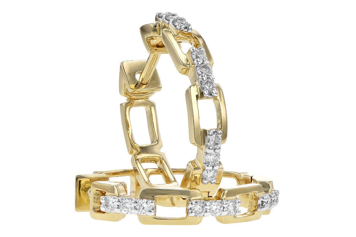 Allison Kaufman Diamond Earrings in 14K Yellow Gold, 0.25 ctw (E1992), alternate view