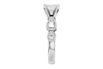 Allison Kaufman Fancy-Cut Diamond Engagement Ring Semi-Mount in 14K White Gold, 0.45 ctw, alternate view