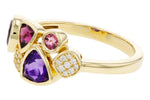 Allison Kaufman Multi-Gemstone & Diamond Ring in 14K Yellow Gold, 1.40 ctw, alternate view