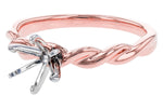 Allison Kaufman Engagement Ring Semi-Mount in 14K Rose Gold (L7843), alternate view