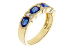 Allison Kaufman Sapphire & Diamond Wedding Band in 14K Yellow Gold, 1.90 ctw (W2295), alternate view