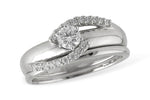 Allison Kaufman Diamond Bridal Set in 14K White Gold, 0.44 ctw