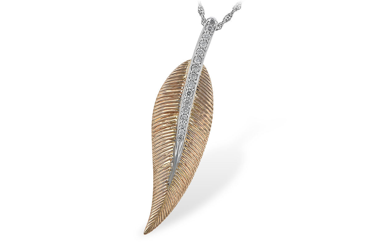 Allison Kaufman Diamond Necklace in 14K Yellow & White Gold, 0.15 ctw (N7940)