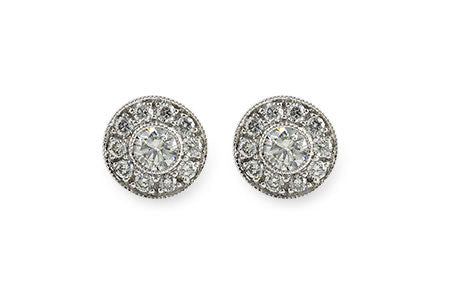 Allison Kaufman Diamond Earrings in 14K White Gold, 1.00 ctw (E1384)