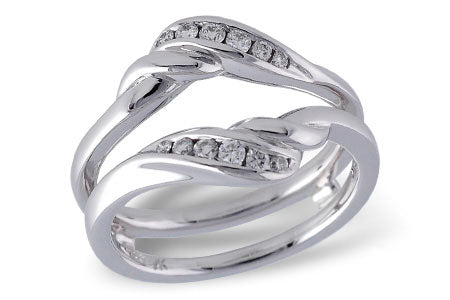 Allison Kaufman Diamond Ring Guard in 14K White Gold, 0.19 ctw (W1914)