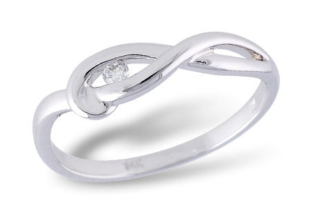 Allison Kaufman Diamond Ring in 14K White Gold, 0.04 ctw (D5144)