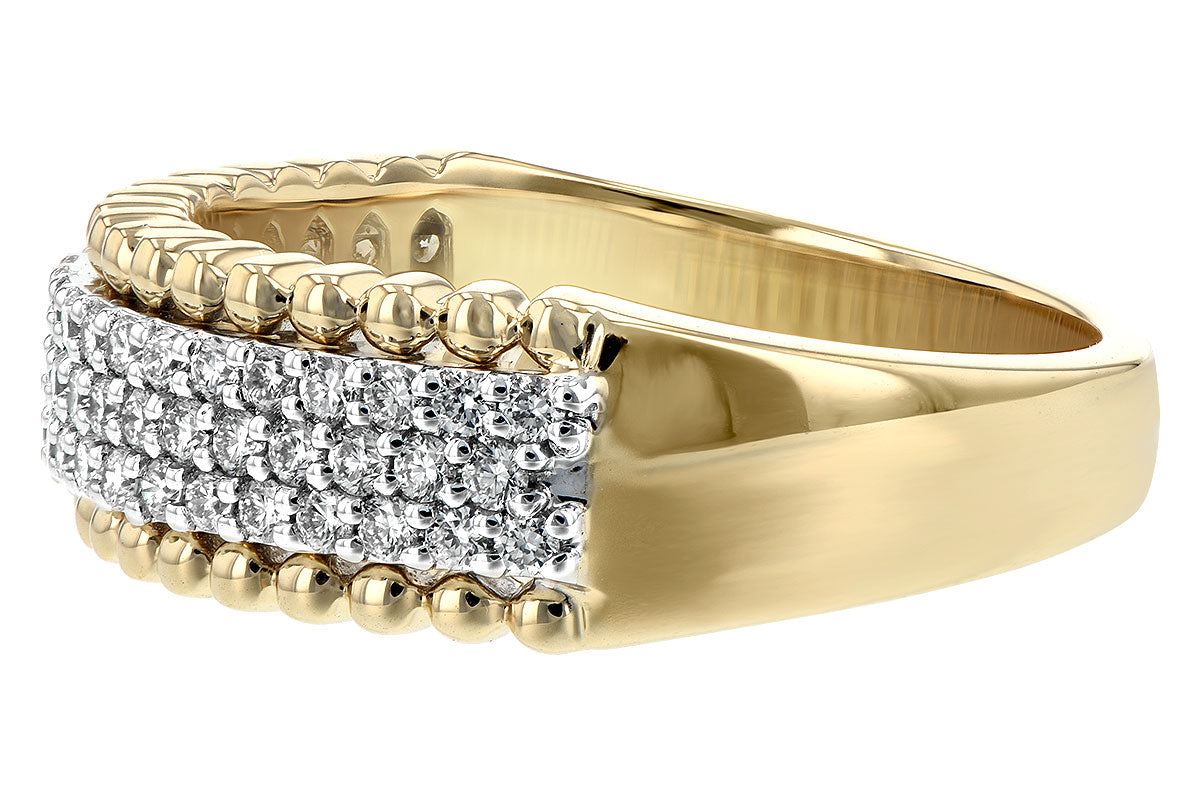 Allison Kaufman Diamond Wedding Band in 14K Yellow & White Gold, 0.50 ctw (W2204), alternate view