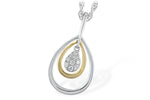 Allison Kaufman Diamond Necklace in 14K Two-Tone Gold, 0.04 ctw