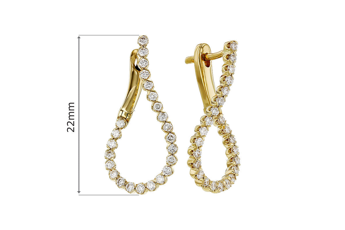Allison Kaufman Diamond Earrings in 14K Yellow Gold, 0.50 ctw (E2417), alternate view