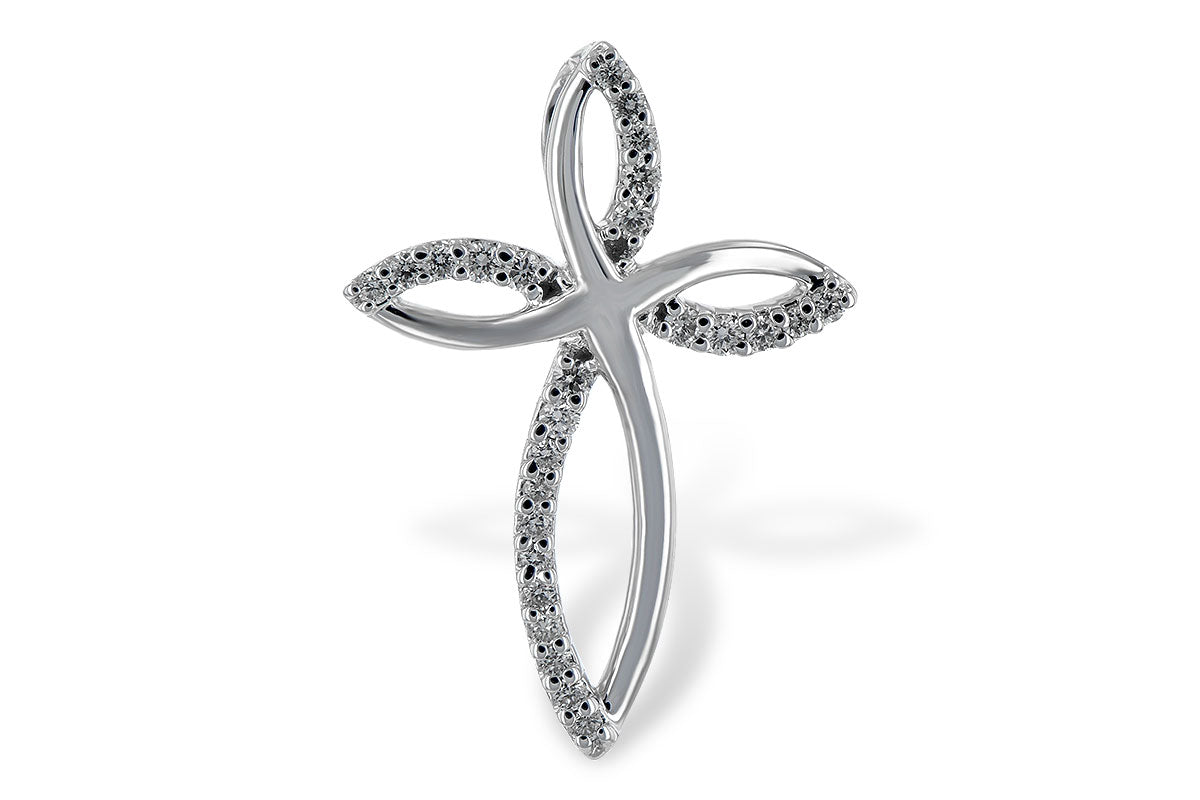 Allison Kaufman Diamond Pendant in 14K White Gold, 0.12 ctw (P7101)