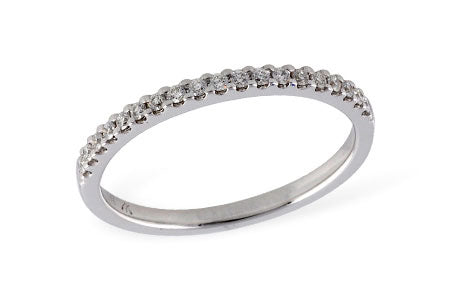 Allison Kaufman Diamond Wedding Band in 14K White Gold, 0.16 ctw (W2060)
