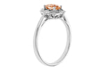 Allison Kaufman Morganite & Diamond Ring in 14K White Gold, 0.70 ctw, alternate view