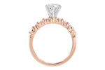 Allison Kaufman Diamond Engagement Ring Semi-Mount in 14K Rose Gold, 0.44 ctw (LR830-44), alternate view