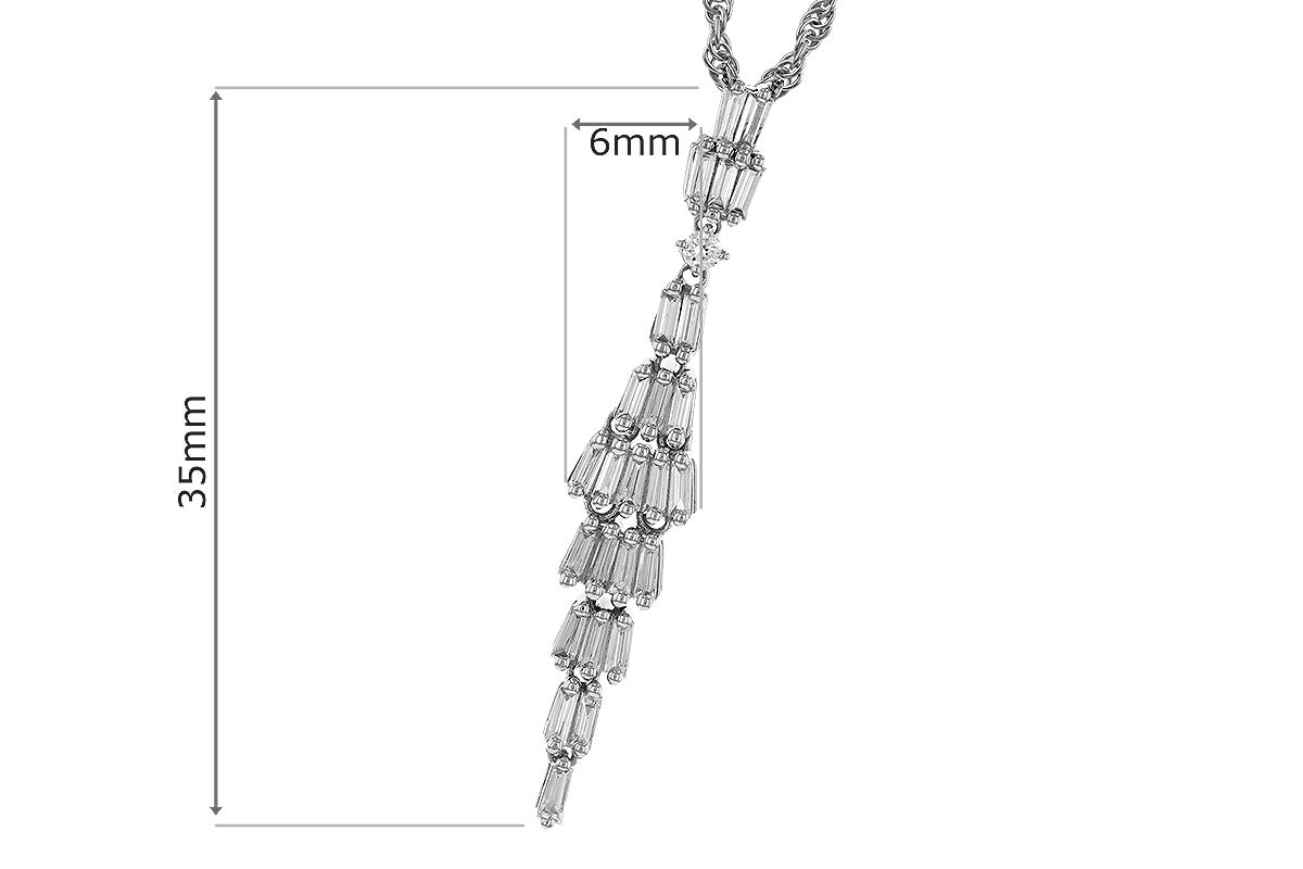 Allison Kaufman Diamond Necklace in 14K White Gold, 0.35 ctw, alternate view