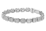 Allison Kaufman Baguette Diamond Bracelet in 14K White Gold, 1.70 ctw, alternate view