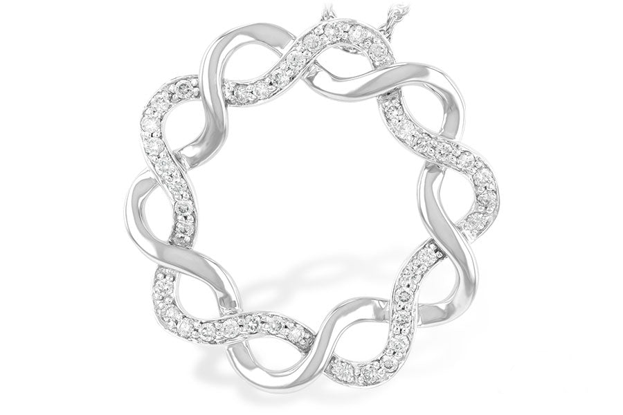 Allison Kaufman Diamond Necklace in 14K White Gold, 0.30 ctw (N7483)
