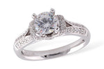Allison Kaufman Diamond Engagement Ring Semi-Mount in 14K White Gold, 0.23 ctw (L7496)