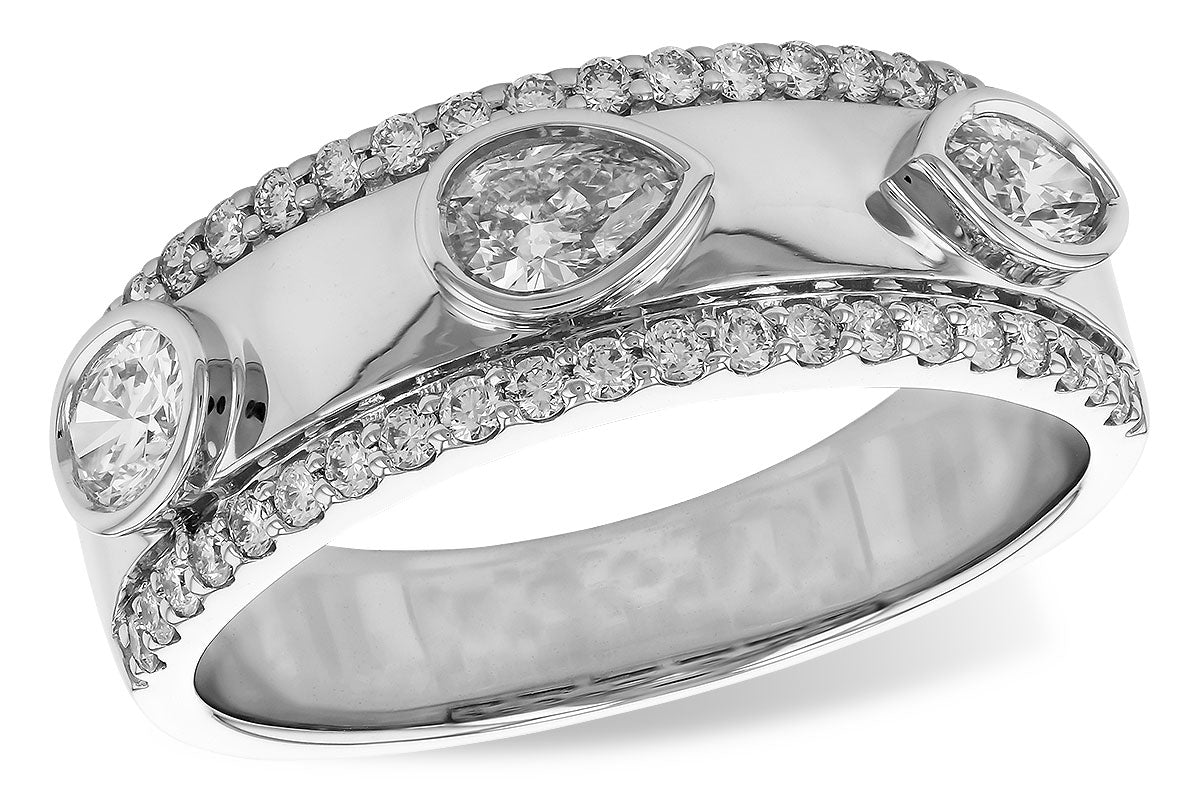 Allison Kaufman Diamond Wedding Band in 14K White Gold, 0.75 ctw (W2613)