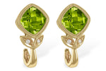 Allison Kaufman Peridot & Diamond Earrings in 14K Yellow Gold, 1.94 ctw