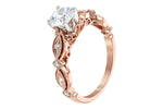 Allison Kaufman Diamond Engagement Ring Semi-Mount in 14K Rose Gold, 0.12 ctw (L7727), alternate view