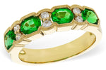 Allison Kaufman Emerald & Diamond Wedding Band in 14K Yellow Gold, 1.38 ctw