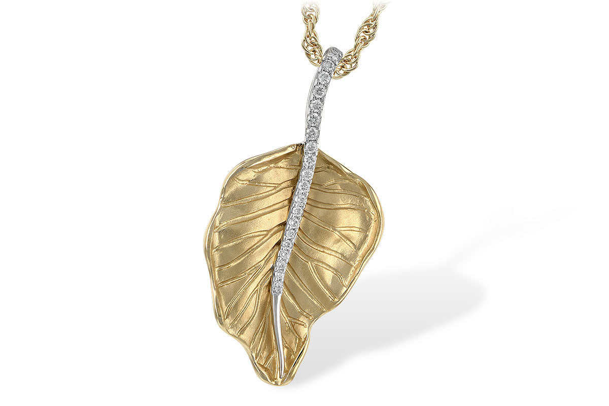 Allison Kaufman Diamond Necklace in 14K Two-Tone Gold, 0.07 ctw (N7970)