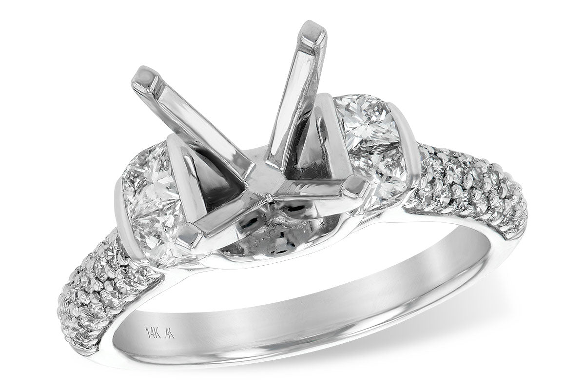 Allison Kaufman Diamond Engagement Ring Semi-Mount in 14K White Gold, 0.75 ctw (L7322)