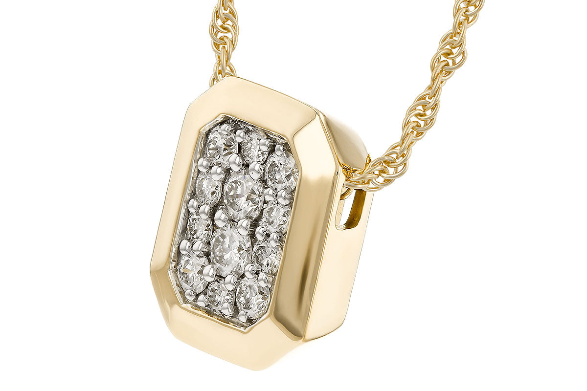 Allison Kaufman Diamond Necklace in 14K Yellow Gold, 0.25 ctw (N8710), alternate view
