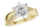 Allison Kaufman Diamond Engagement Ring Semi-Mount in 14K Yellow Gold, 0.12 ctw (L7940)