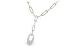 Allison Kaufman Diamond Necklace in 14K Yellow & White Gold, 1.05 ctw