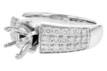 Allison Kaufman Diamond Engagement Ring Semi-Mount in 14K White Gold, 0.75 ctw (L7819), alternate view