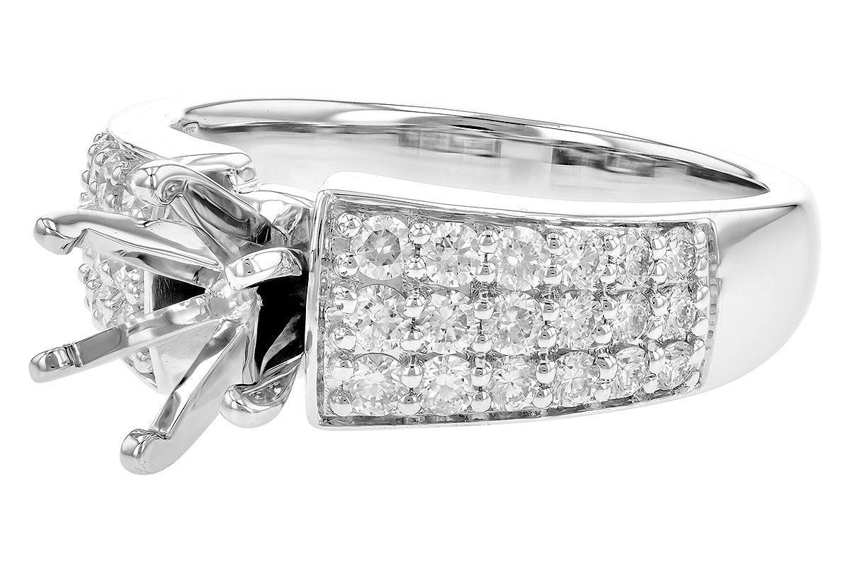 Allison Kaufman Diamond Engagement Ring Semi-Mount in 14K White Gold, 0.75 ctw (L7819), alternate view