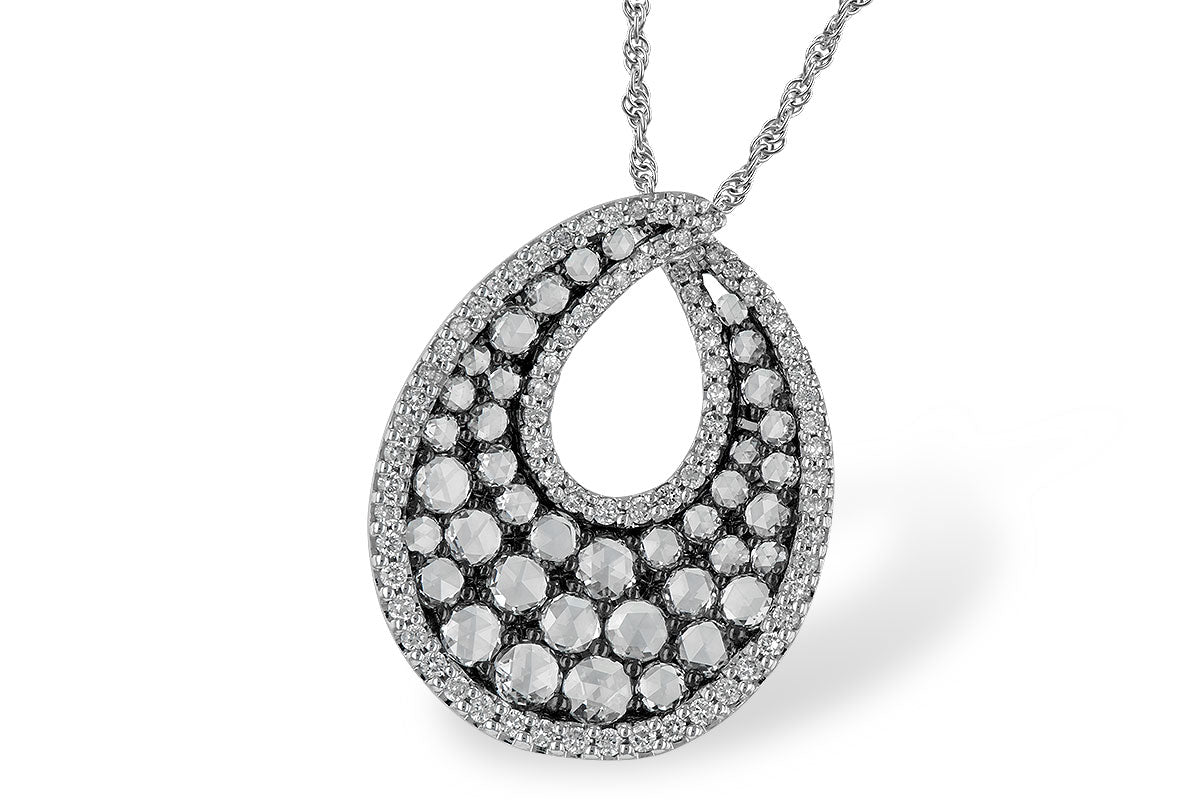 Allison Kaufman Diamond Necklace in 14K White Gold, 1.01 ctw