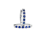 Allison Kaufman Sapphire & Diamond Earrings in 14K White Gold, 0.55 ctw, alternate view