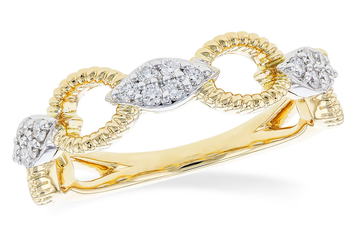 Allison Kaufman Diamond Wedding Band in 14K Yellow & White Gold, 0.20 ctw