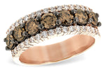 Allison Kaufman Brown Diamond Wedding Band in 14K Rose Gold, 1.64 ctw