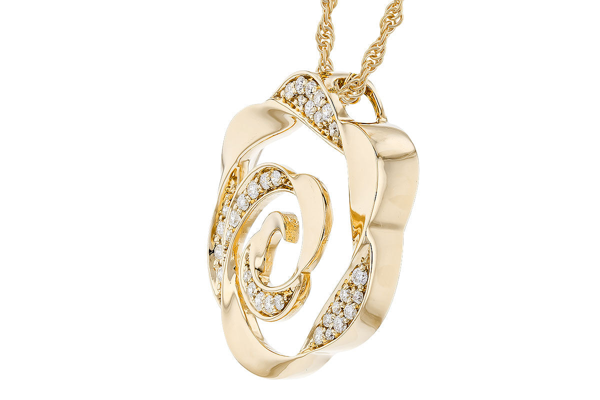 Allison Kaufman Diamond Necklace in 14K Yellow Gold, 0.20 ctw (N8399), alternate view