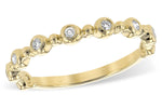 Allison Kaufman Diamond Wedding Band in 14K Yellow Gold, 0.11 ctw (W2308)