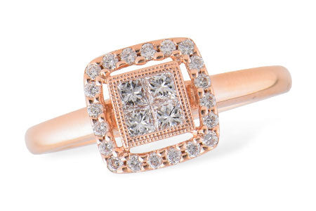 Allison Kaufman Diamond Ring in 14K Rose Gold, 0.41 ctw