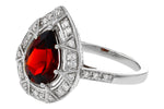 Allison Kaufman Garnet & Diamond Ring in 14K White Gold, 1.98 ctw, alternate view