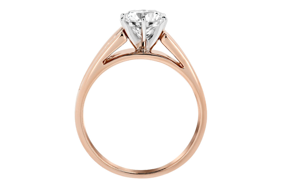 Allison Kaufman Diamond Engagement Ring Semi-Mount in 14K Rose Gold, 0.33 ctw (L7235), alternate view