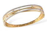 Allison Kaufman Diamond Bangle Bracelet in 14K Yellow Gold, 0.91 ctw