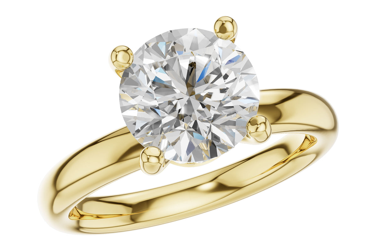 Allison Kaufman Diamond Engagement Ring Semi-Mount in 14K Yellow Gold, 0.09 ctw (L7946)