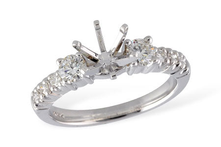 Allison Kaufman Diamond Engagement Ring Semi-Mount in 14K White Gold, 0.50 ctw (LR102-50)