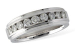 Allison Kaufman Diamond Men's Wedding Band in 14K White Gold, 1.00 ctw